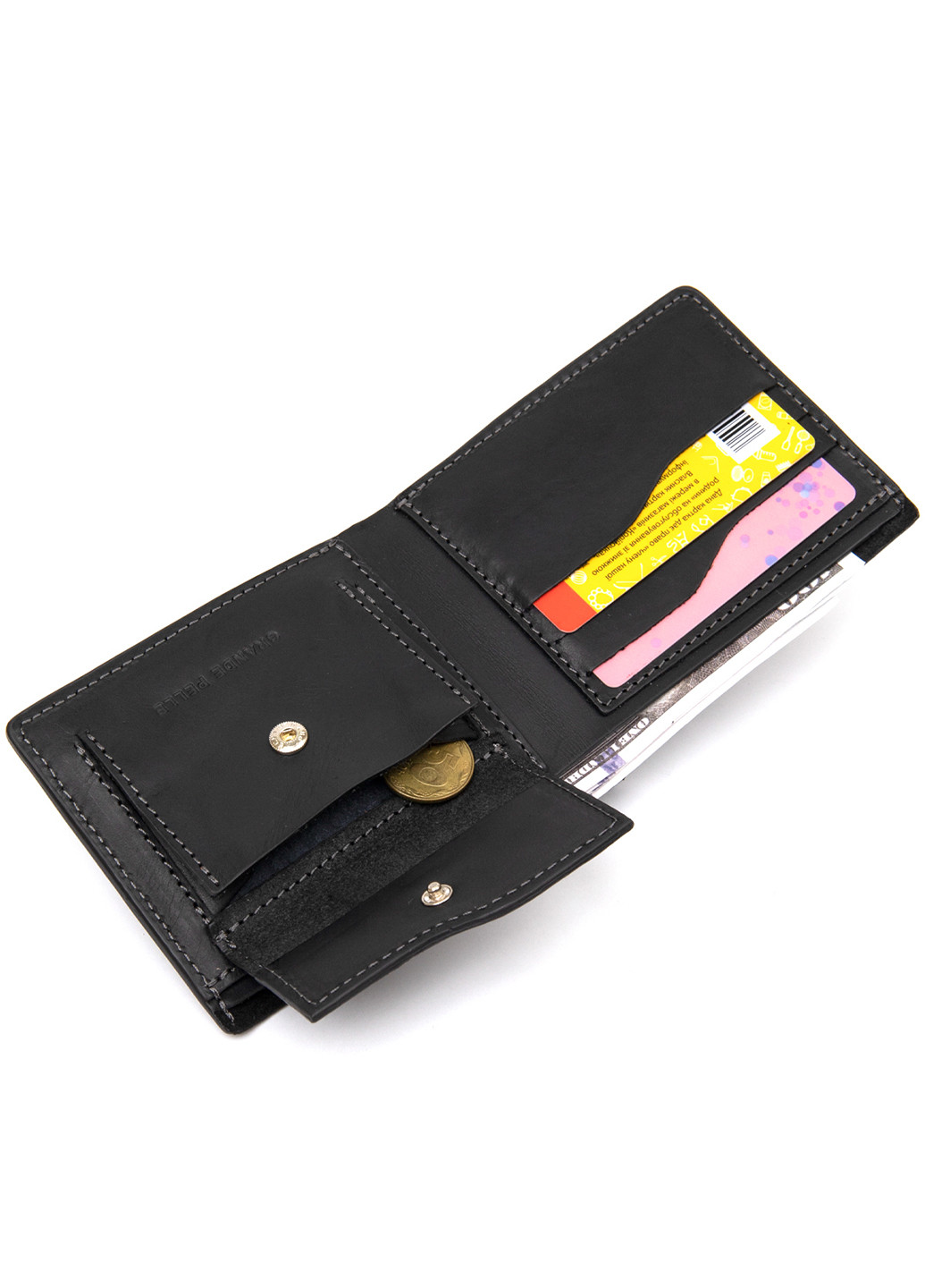 Чоловіче шкіряне портмоне 11,5х9х1 см Grande Pelle (253491320)