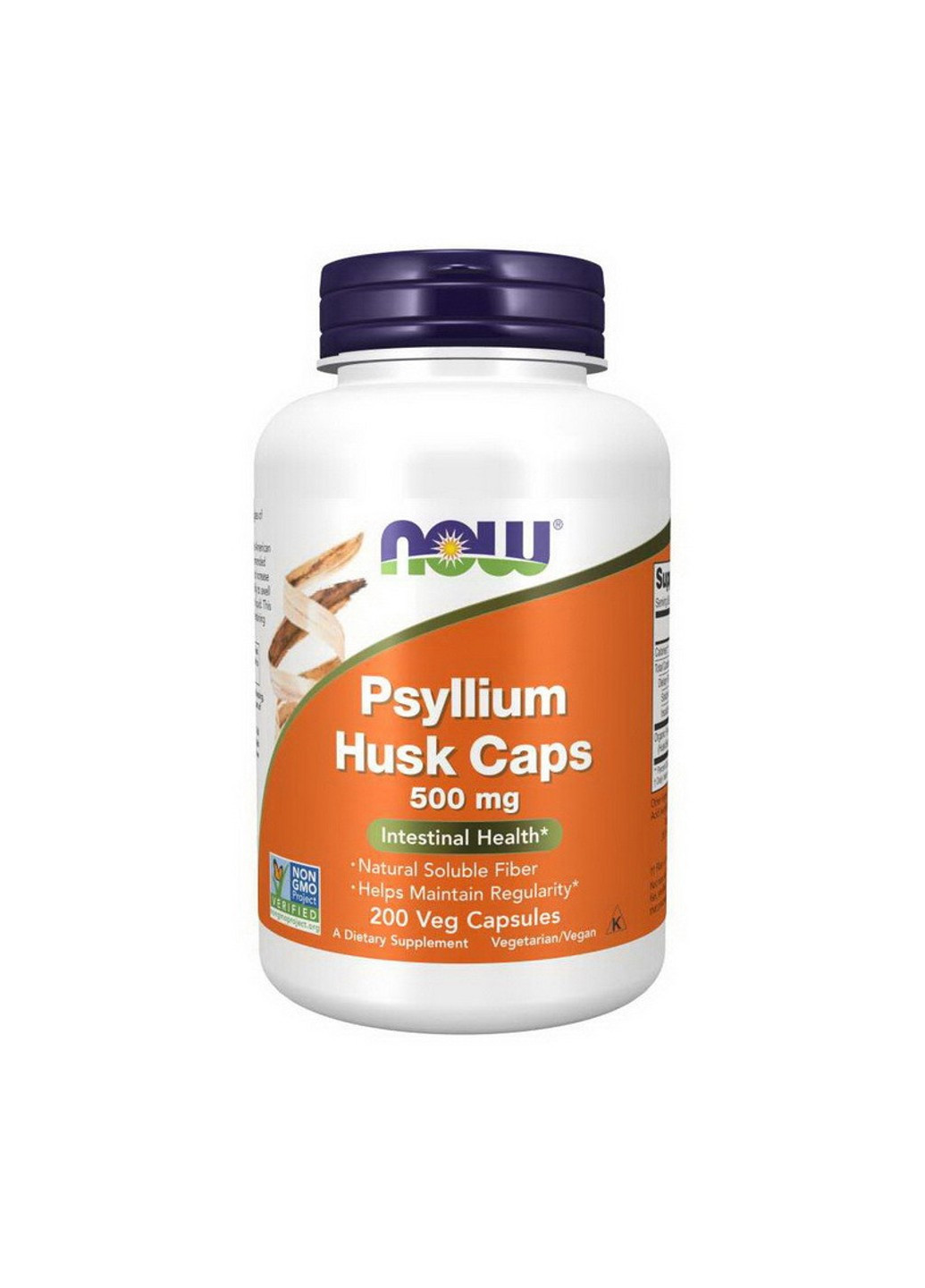 Подорожник (Псилиум) Psyllium Husk Caps 500 mg (200 капсул) нау фудс Now Foods (255408304)