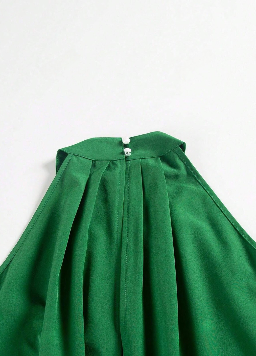 Комбинезон SHEIN комбинезон-брюки однотонный зелёный кэжуал полиэстер