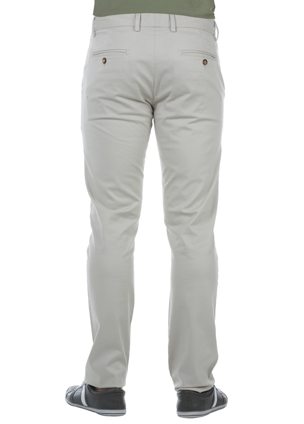 Светло-серые кэжуал демисезонные прямые брюки Colin's