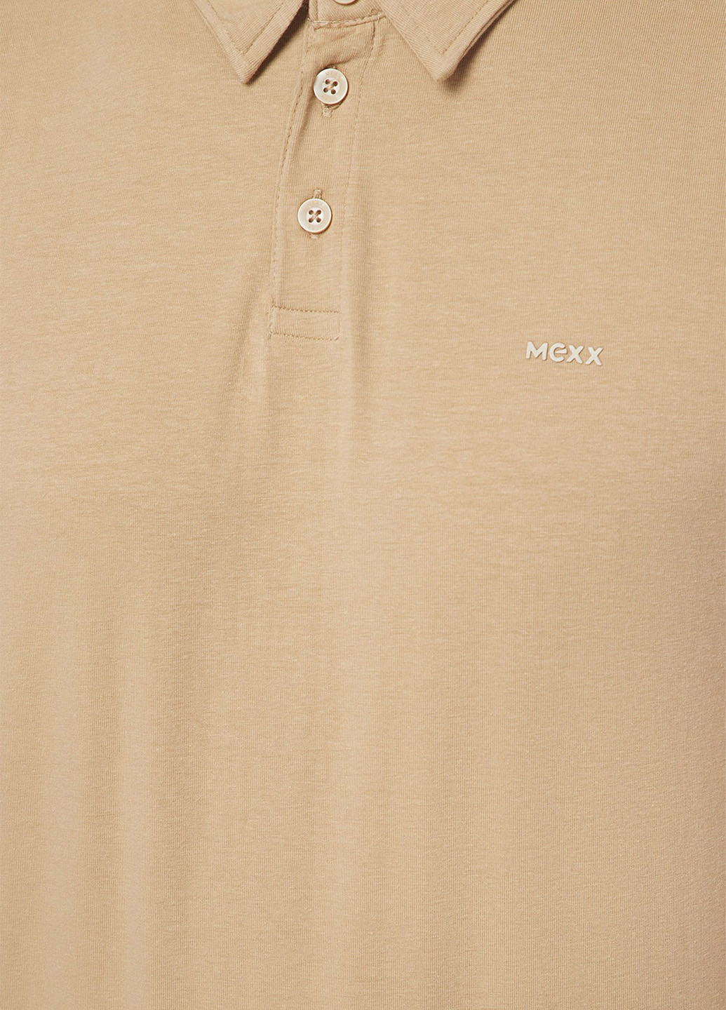 Бежевая футболка-поло для мужчин Mexx с логотипом