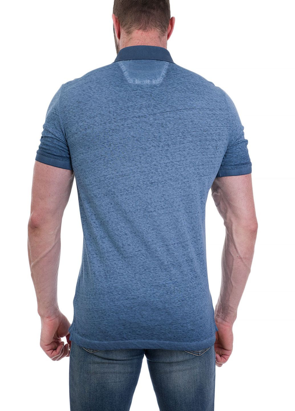 Голубой футболка-поло для мужчин Monte Carlo однотонная
