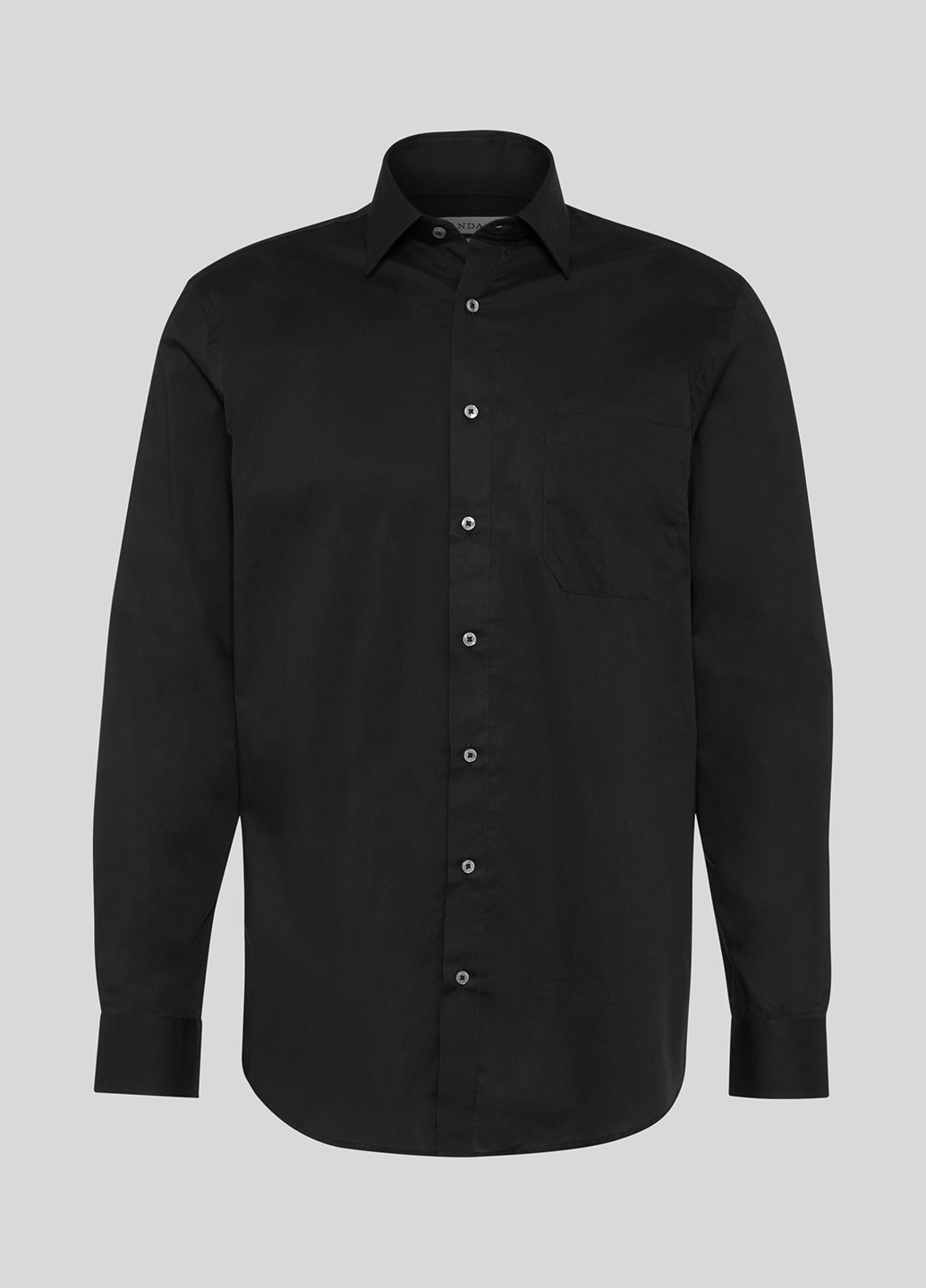 Черная классическая, кэжуал рубашка однотонная C&A
