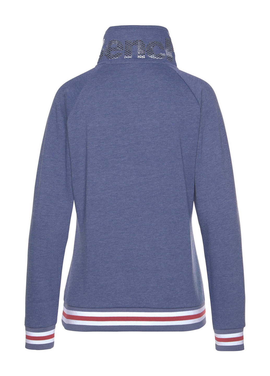 Синій світшот Bench меланж без декору (186375466)