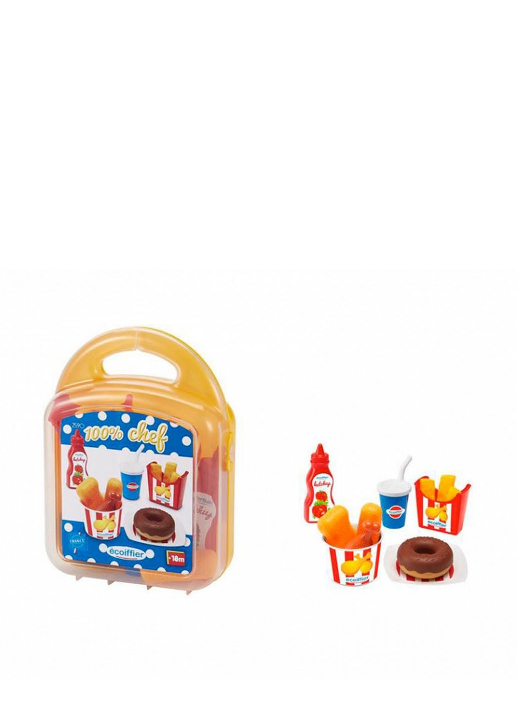 Игровой набор Кейс с наггетсами и пончиками, 18х7х23,5 см Ecoiffier (292303915)