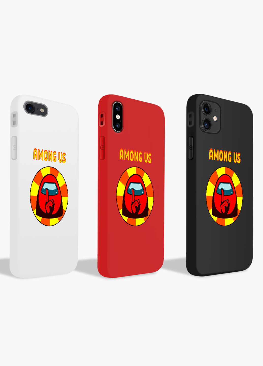 Чехол силиконовый Apple Iphone Xs Амонг Ас Красный (Among Us Red) (8938-2412) MobiPrint (219566153)