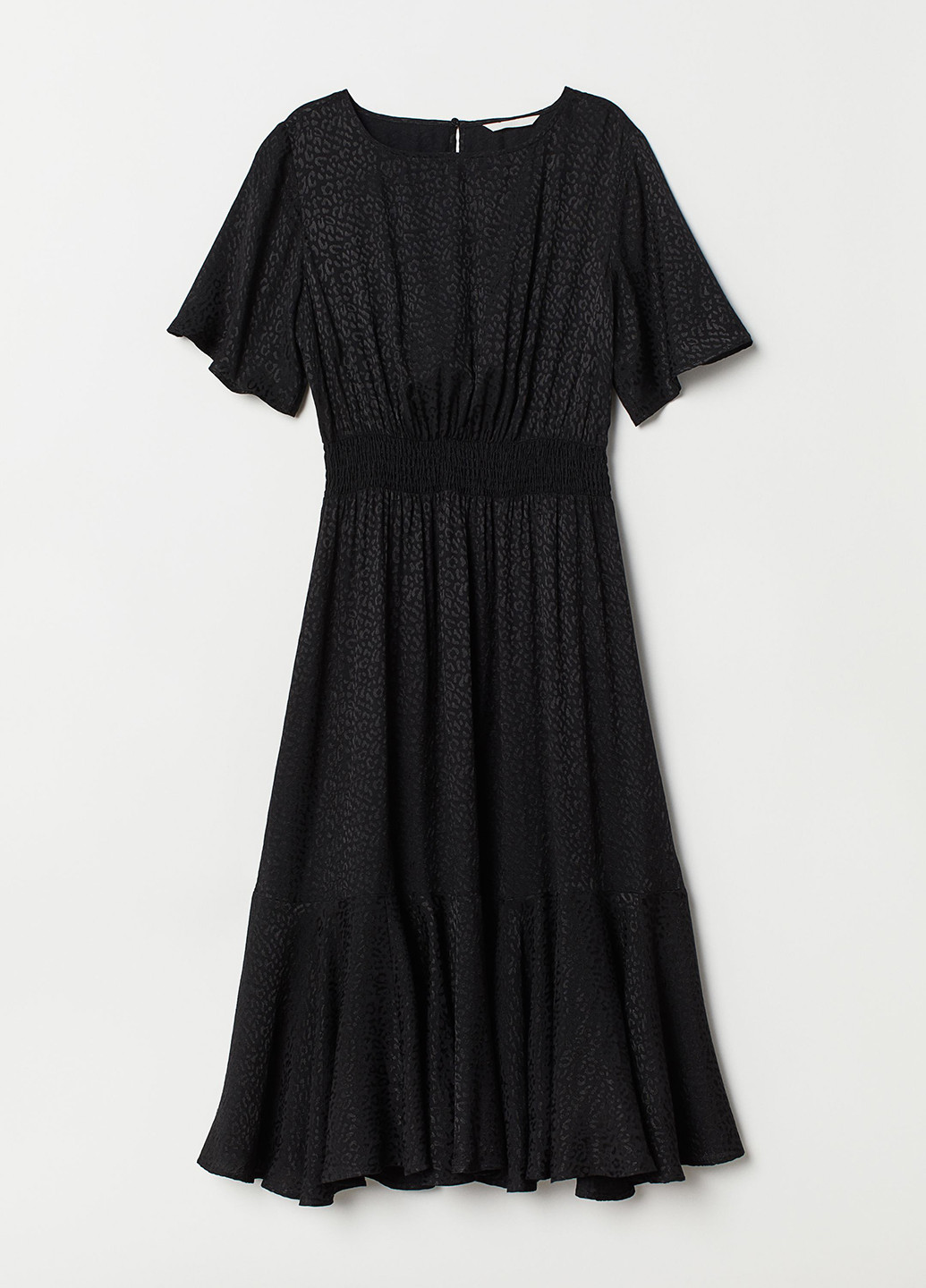 Черное кэжуал платье клеш H&M леопардовый
