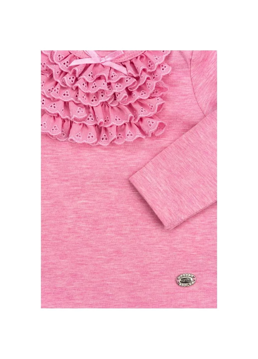 Кофта с кружевной оборкой (10040-80G-pink) Breeze (202365093)