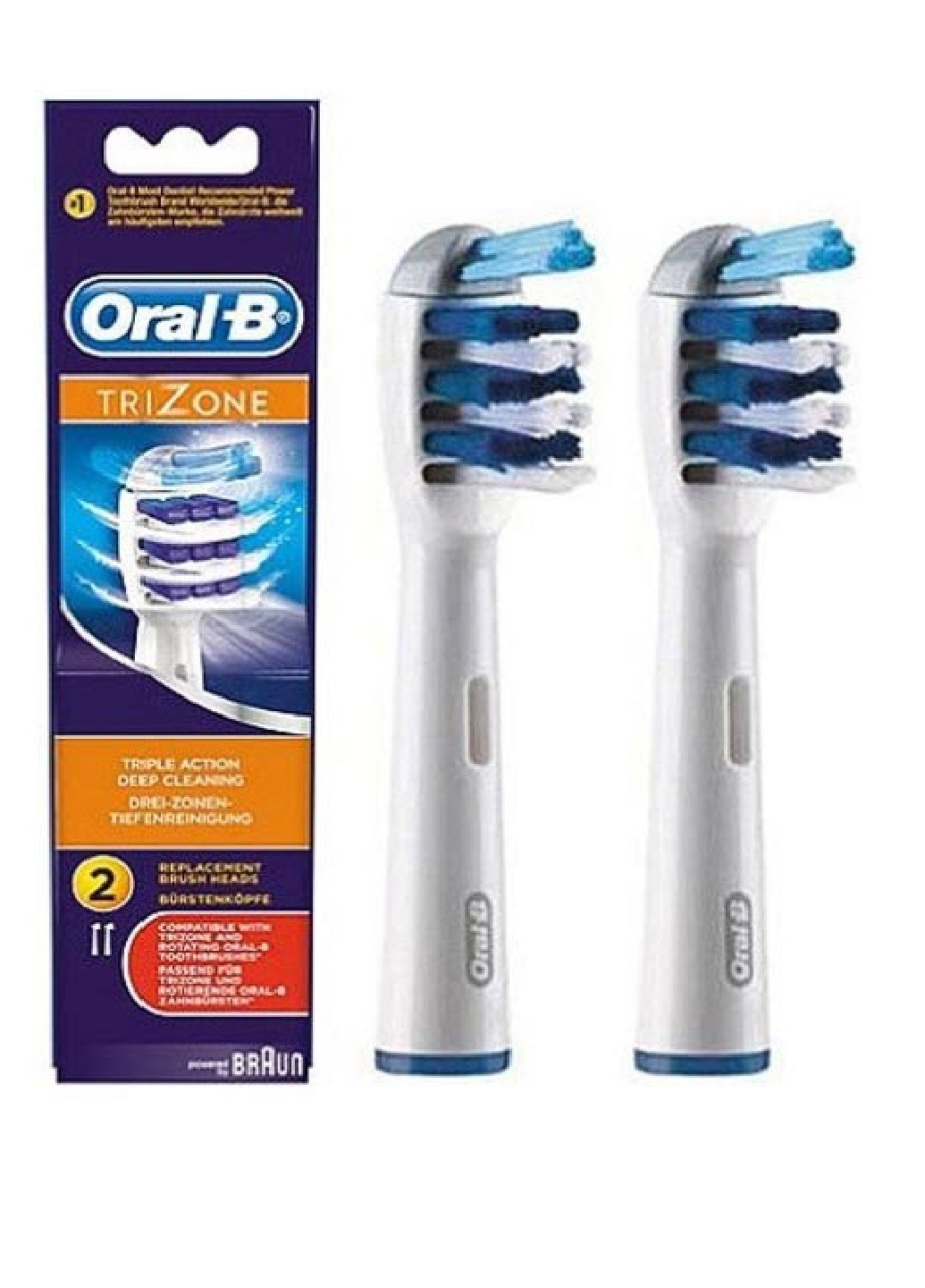 Насадки для електричної зубної щітки, 2 шт. Braun oral-b trizone (254230947)