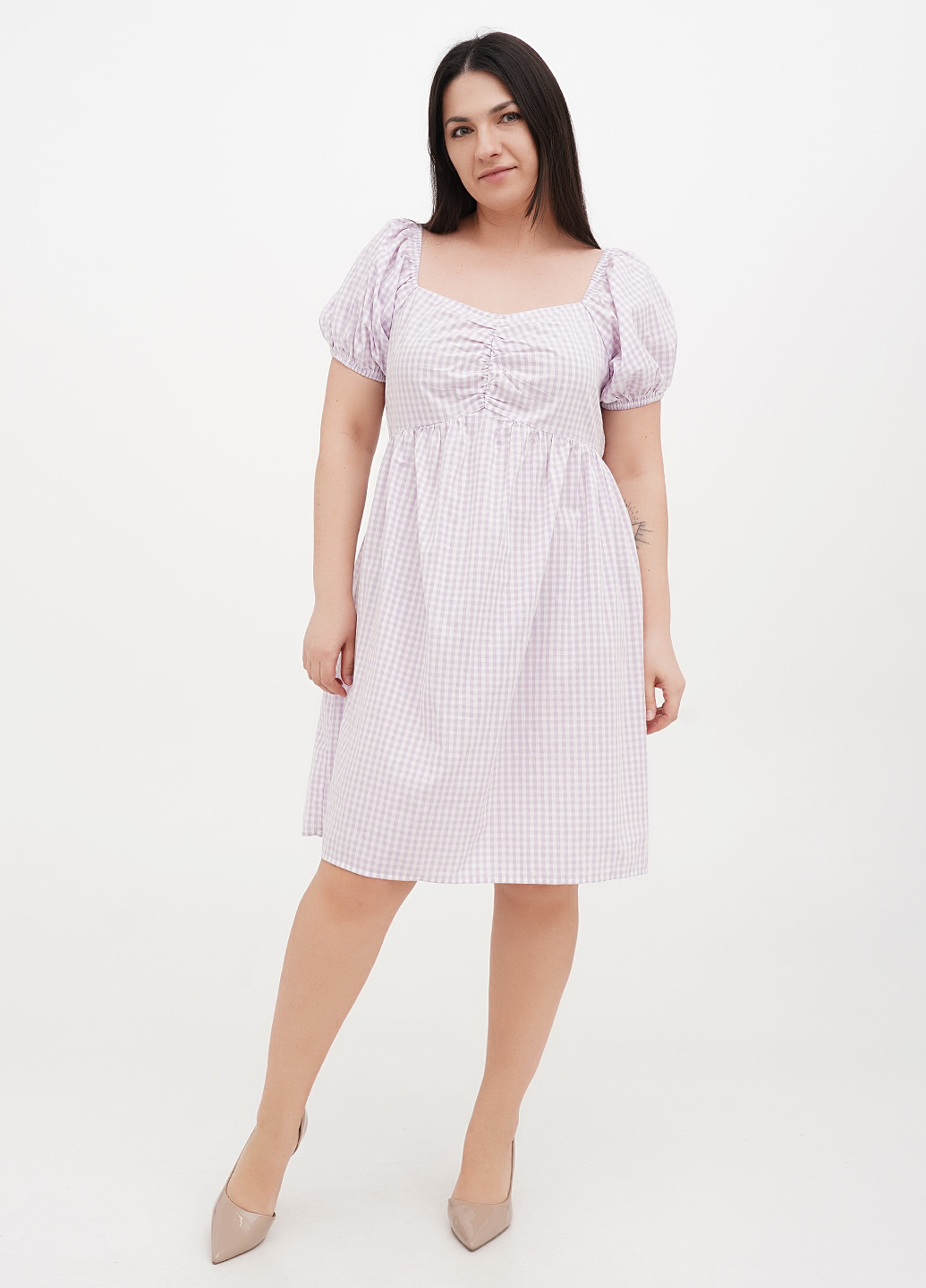 Фіолетова кежуал сукня а-силует George в клітинку