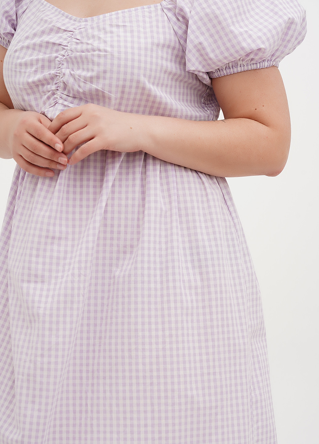 Фіолетова кежуал сукня а-силует George в клітинку