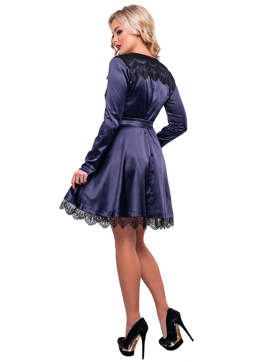 Темно-синя кежуал сукня ST-Seventeen однотонна