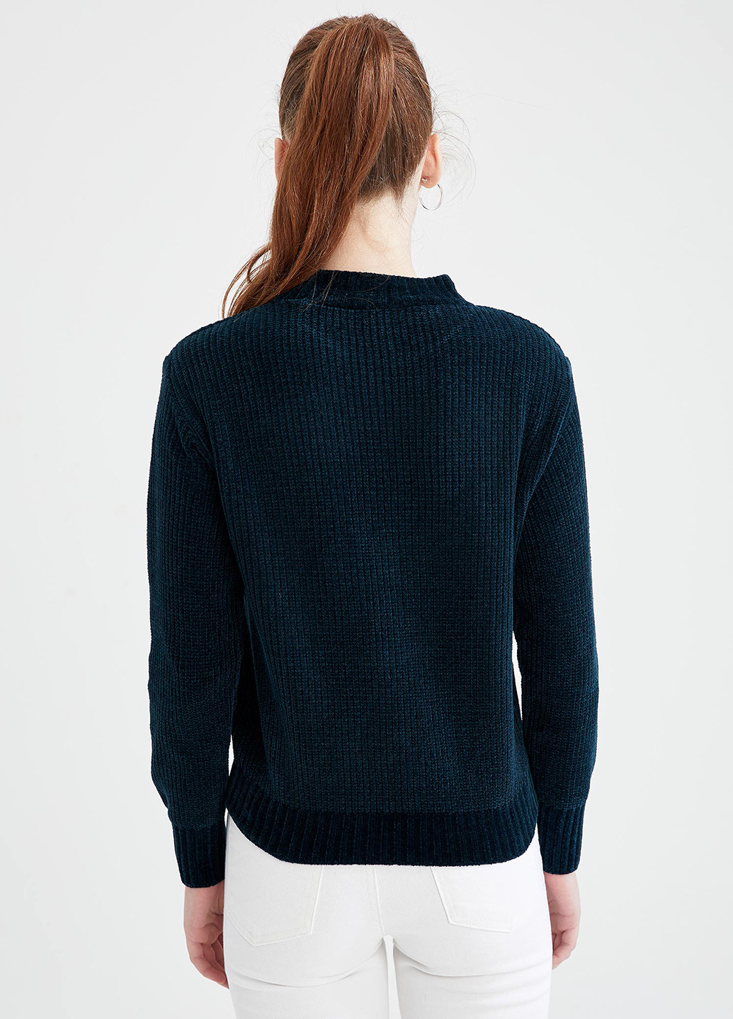 Темно-синий демисезонный свитер джемпер DeFacto