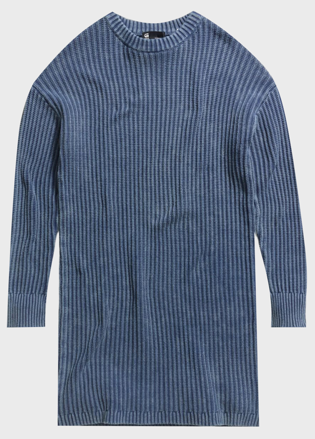 Синее кэжуал платье платье-свитер G-Star Raw однотонное