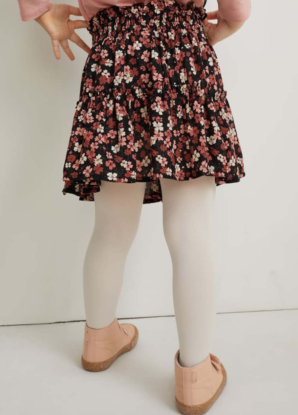 Разноцветная кэжуал цветочной расцветки юбка C&A клешированная