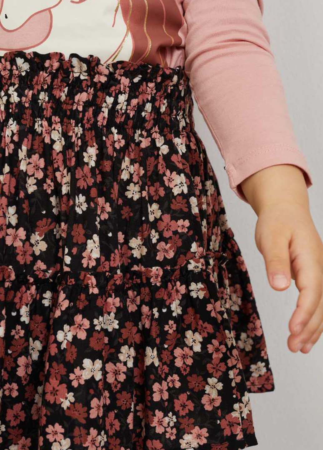 Разноцветная кэжуал цветочной расцветки юбка C&A клешированная