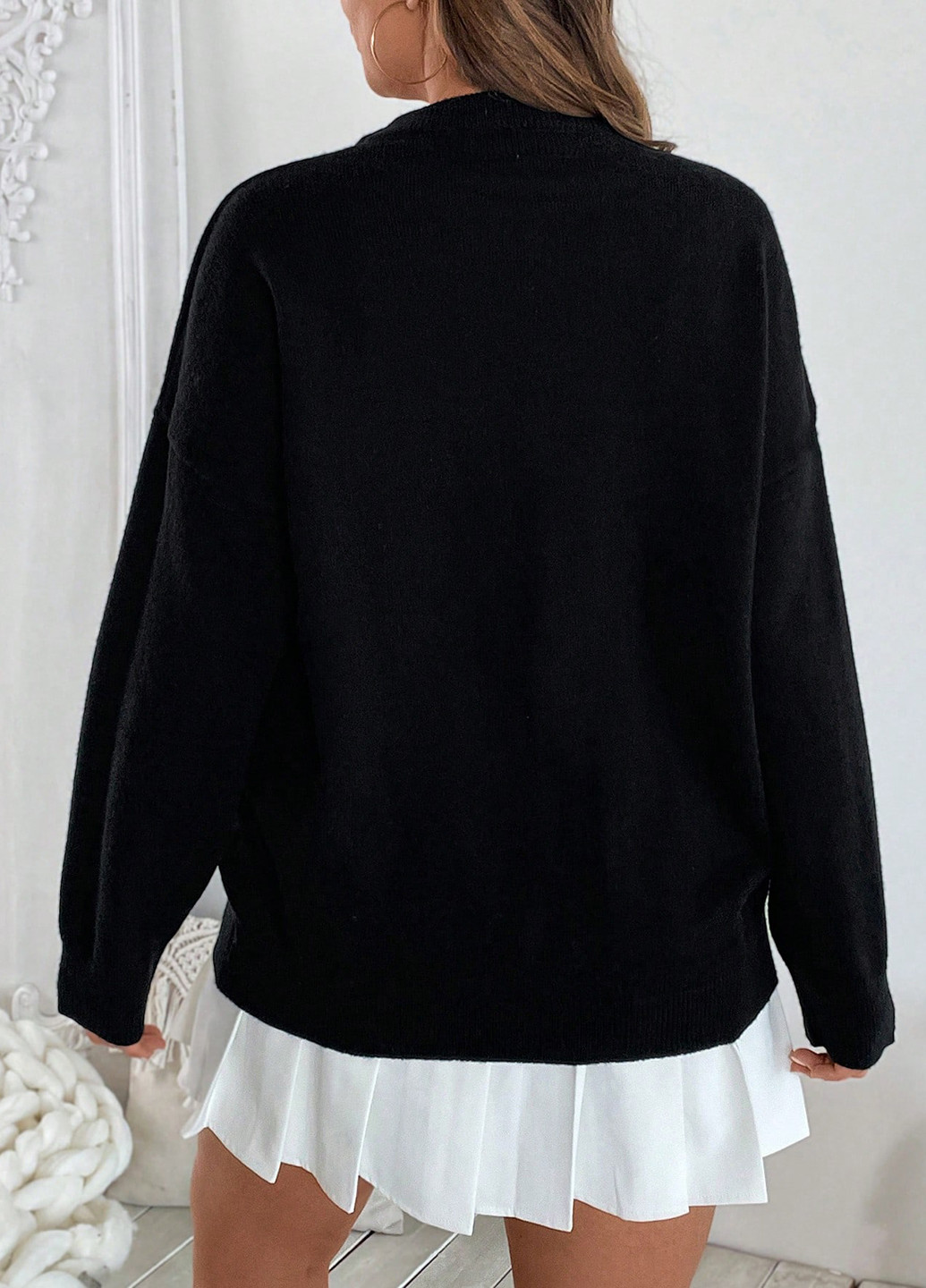 Черный демисезонный джемпер джемпер SHEIN