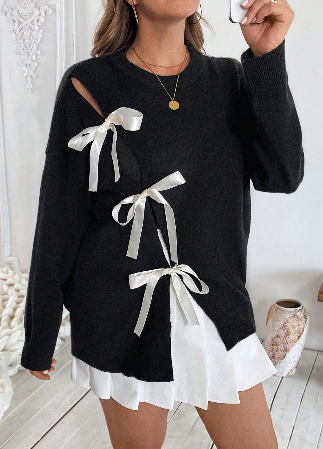 Черный демисезонный джемпер джемпер SHEIN