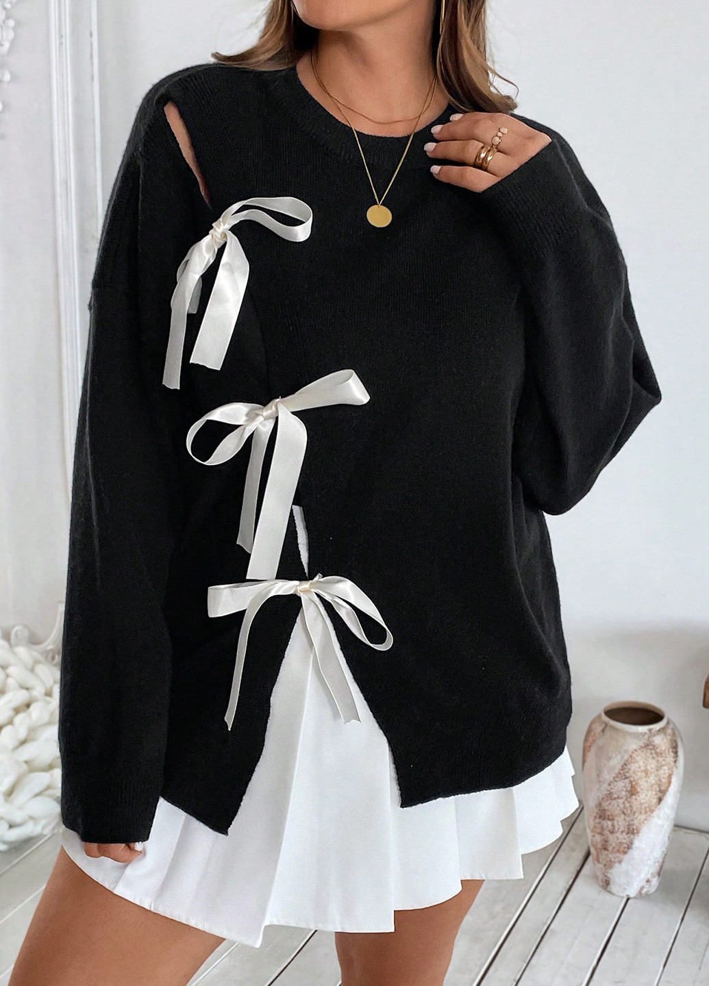 Черный демисезонный джемпер джемпер SHEIN