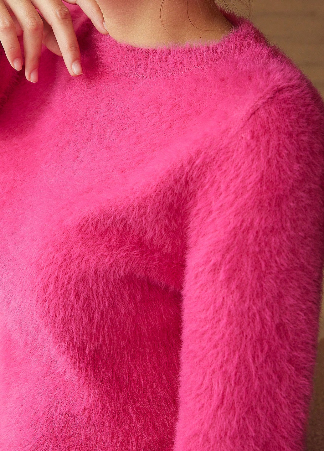 Фуксиновый зимний джемпер джемпер SHEIN