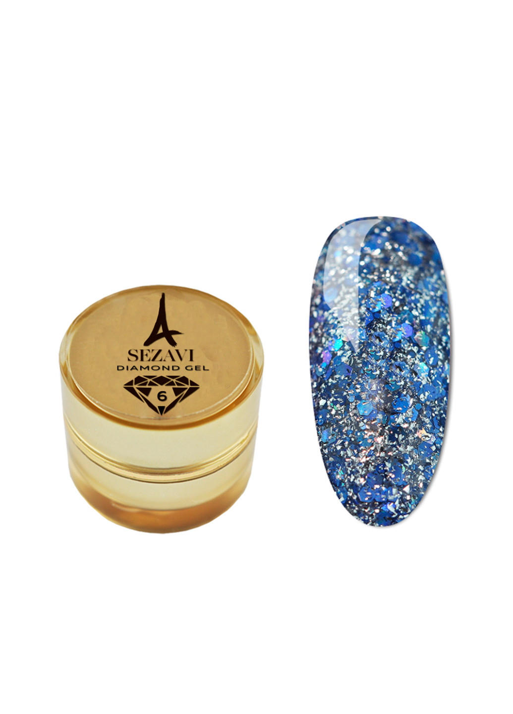 Жидкие БЛЕСТКИ DIAMOND №6 (Синий), 5Г SEZAVI (215312927)