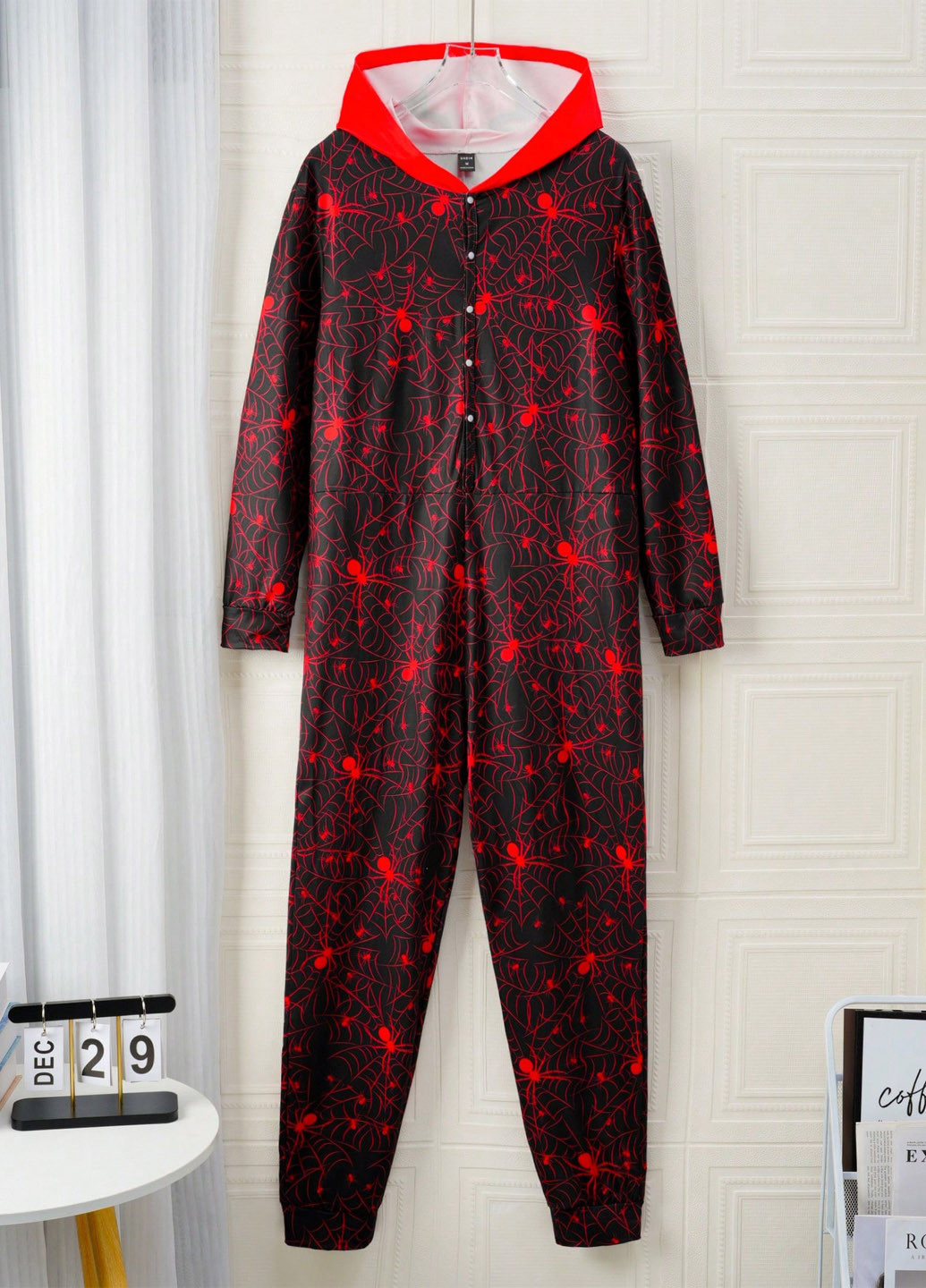 Черная всесезон пижама (комбинезон) комбинезон SHEIN