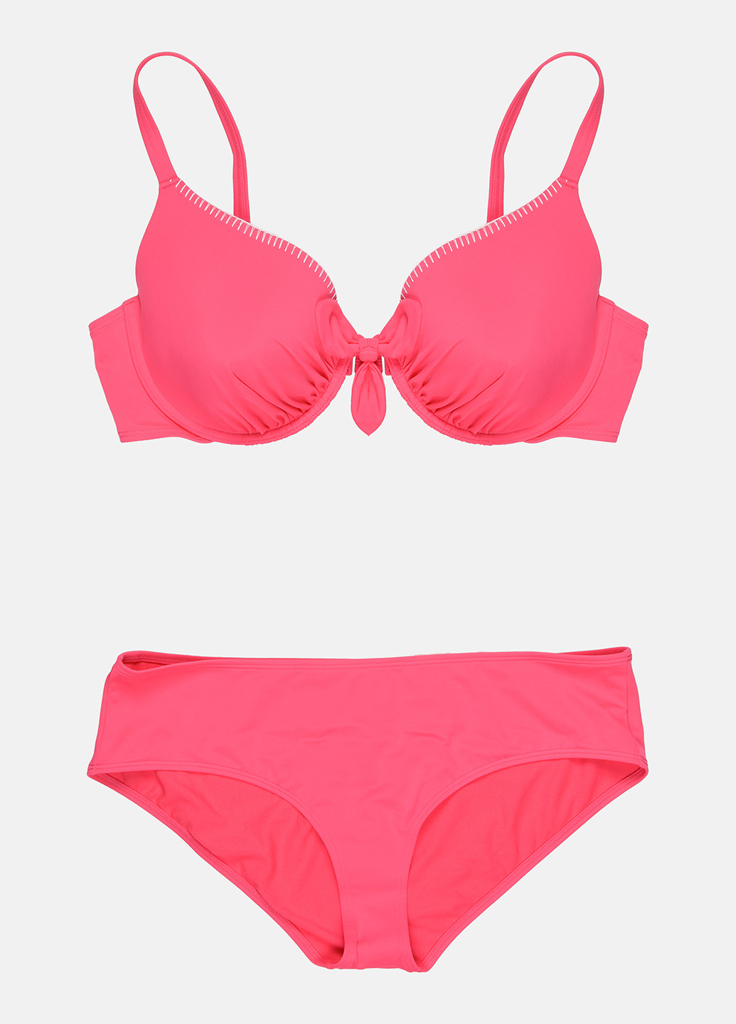 Кислотно-розовый летний купальник (лиф, трусы) раздельный C&A