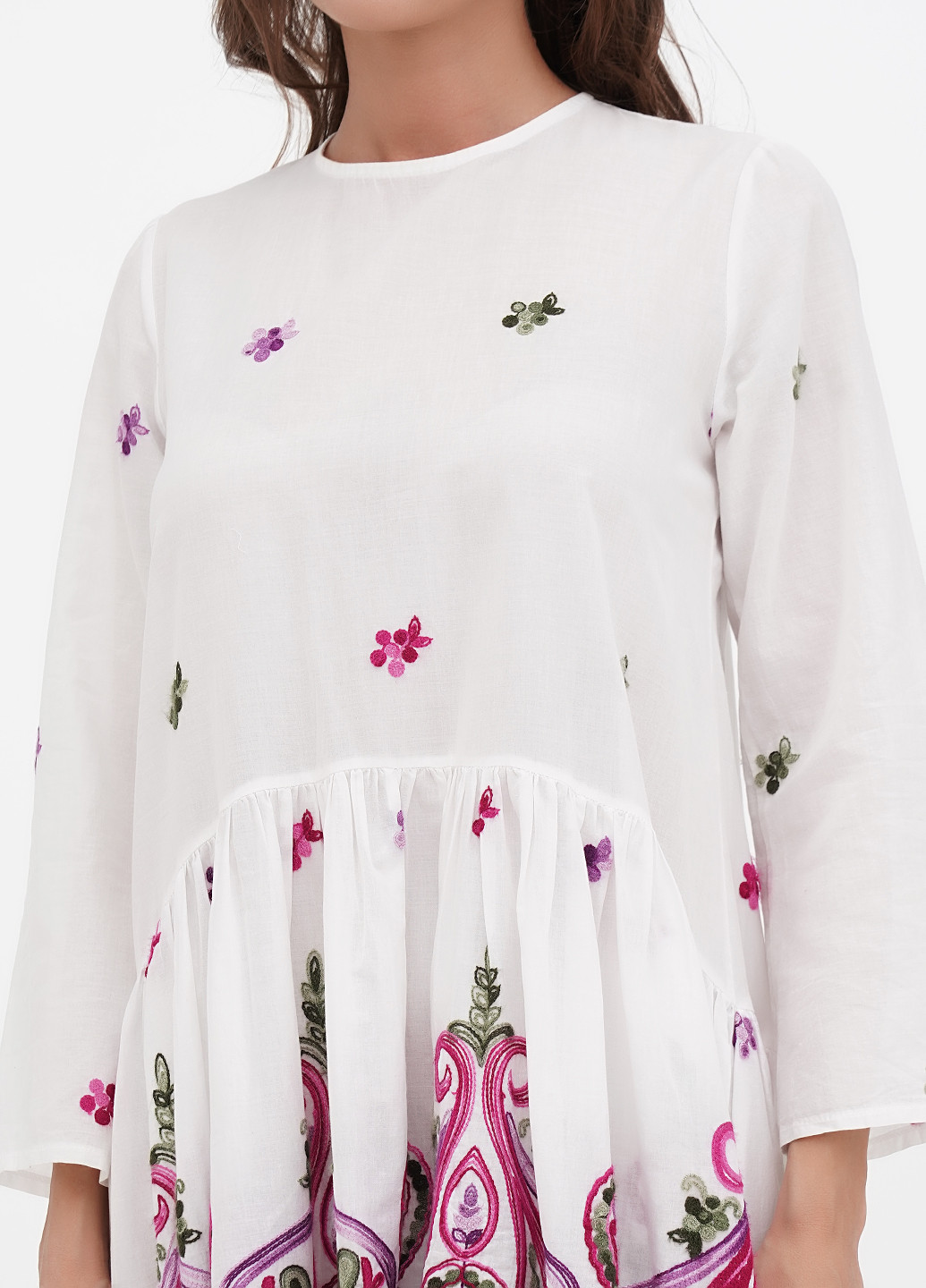 Білий кежуал сукня Linea 22 з квітковим принтом