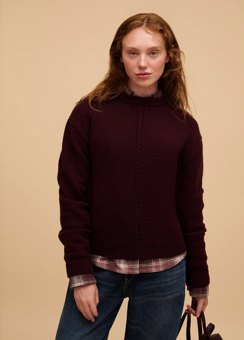 Бордовый зимний джемпер джемпер Colin's