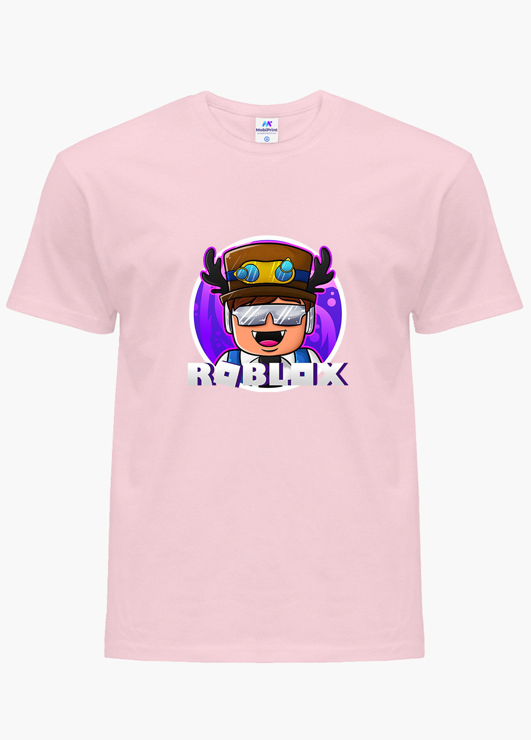 Рожева демісезонна футболка дитяча роблокс (roblox) (9224-1218) MobiPrint