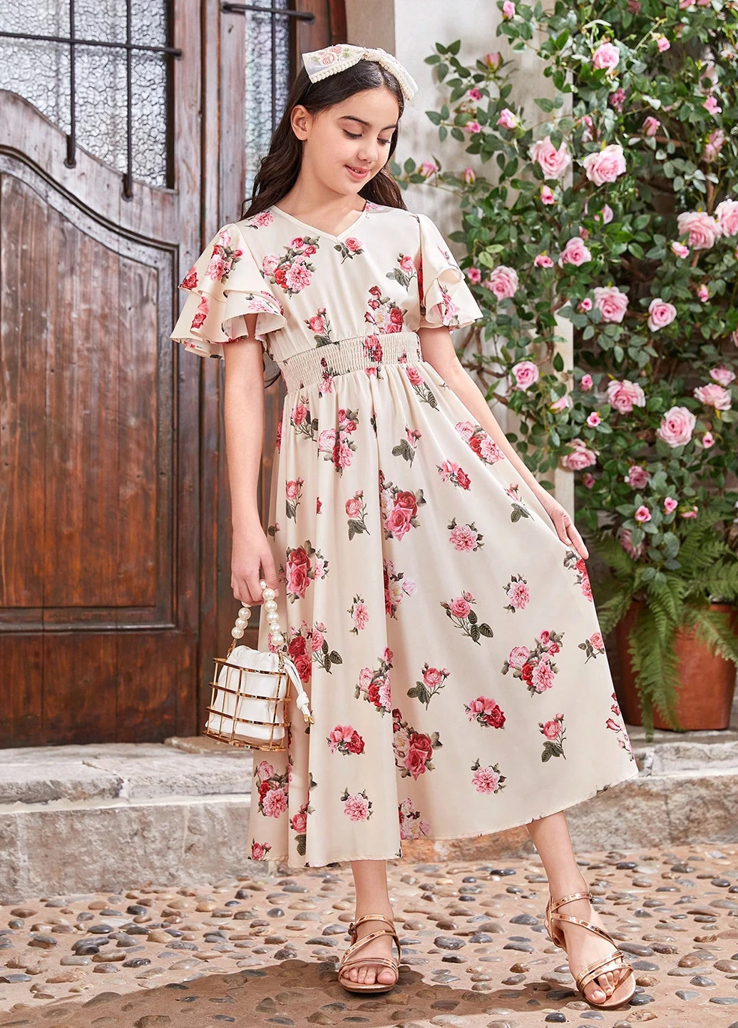 Молочное платье SHEIN (342405855)