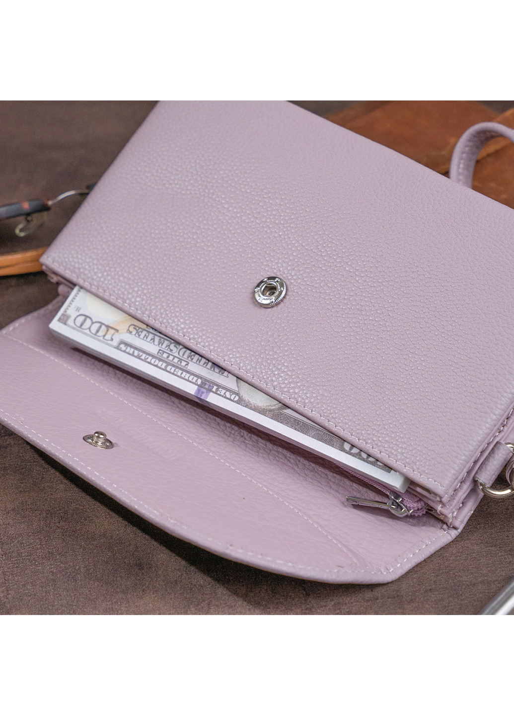 Жіночий шкіряний гаманець-клатч 19х9,5х2,5 см st leather (252129278)