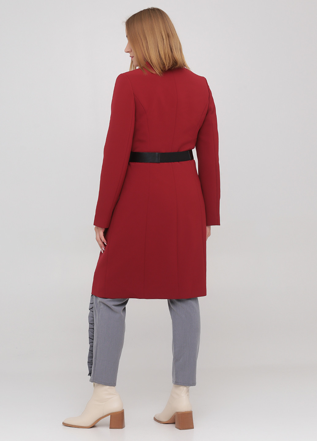 Темно-красное демисезонное Пальто однобортное Vero Moda