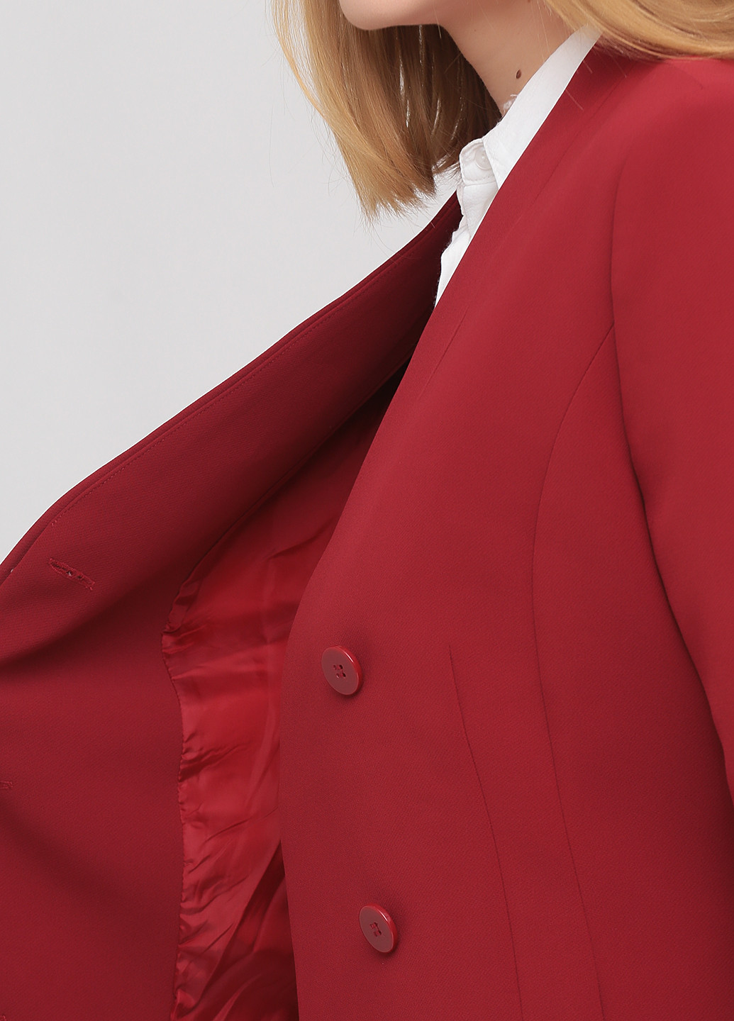 Темно-красное демисезонное Пальто однобортное Vero Moda