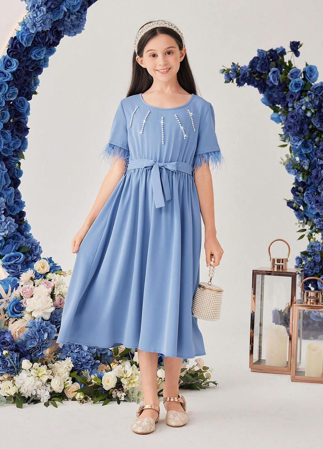 Голубое платье SHEIN (323639203)