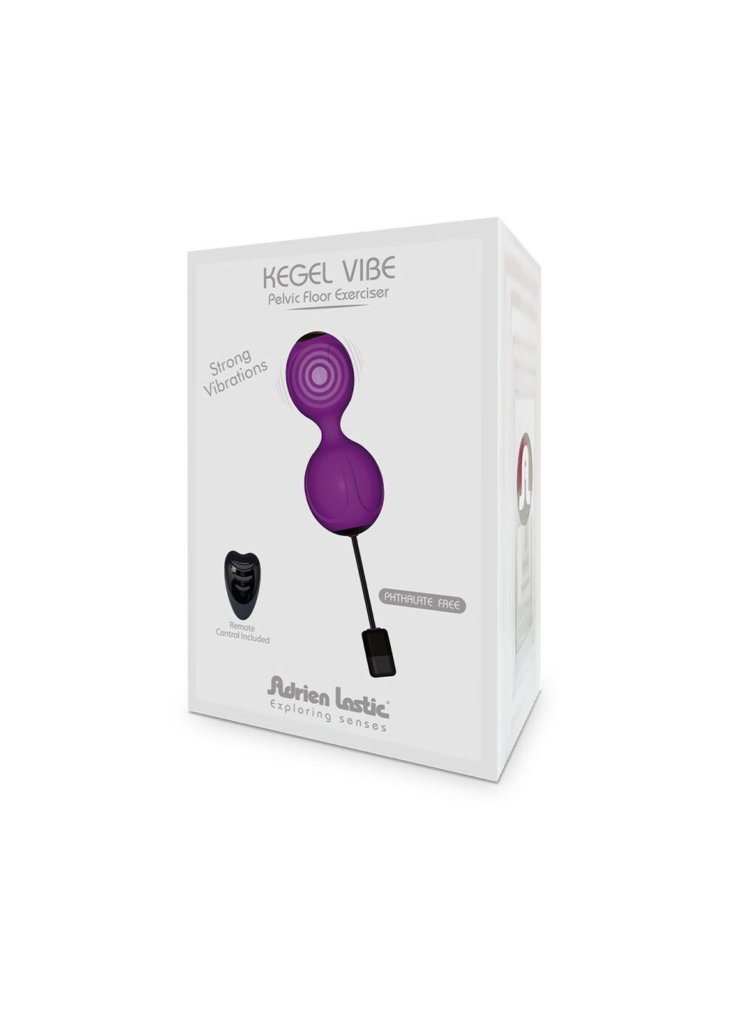 Вагинальные шарики с вибрацией Kegel Vibe Purple, диаметр 3,7см Adrien Lastic (254885503)