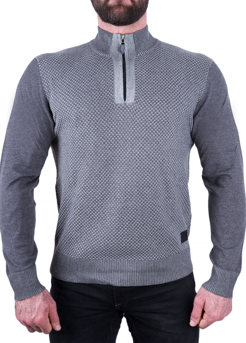Серый демисезонный свитер E-Bound