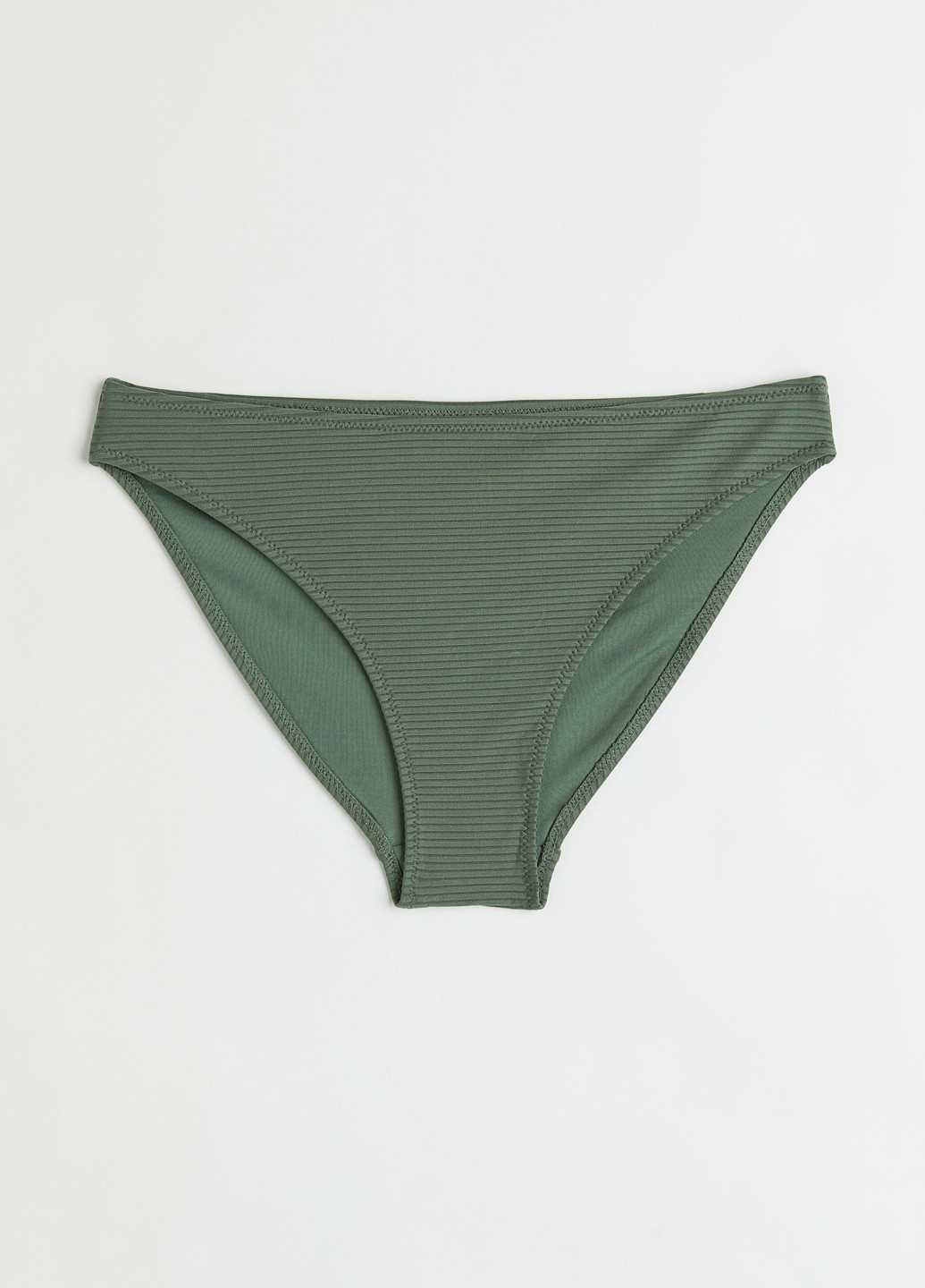 Темно-зеленые купальные трусики-плавки однотонные H&M