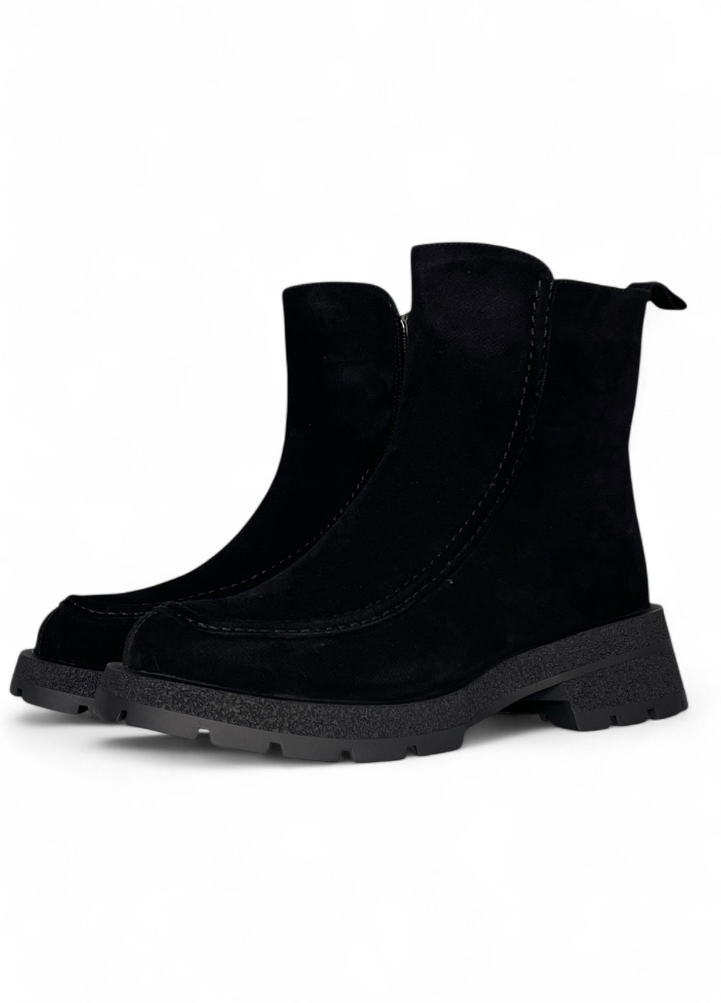 Зимние ботинки Melanda.M без декора из натуральной замши