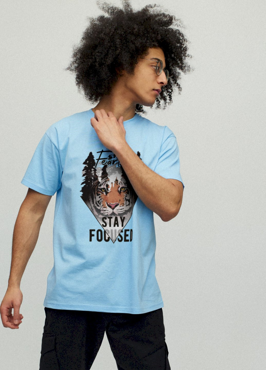 Голубая футболка мужская YAPPI