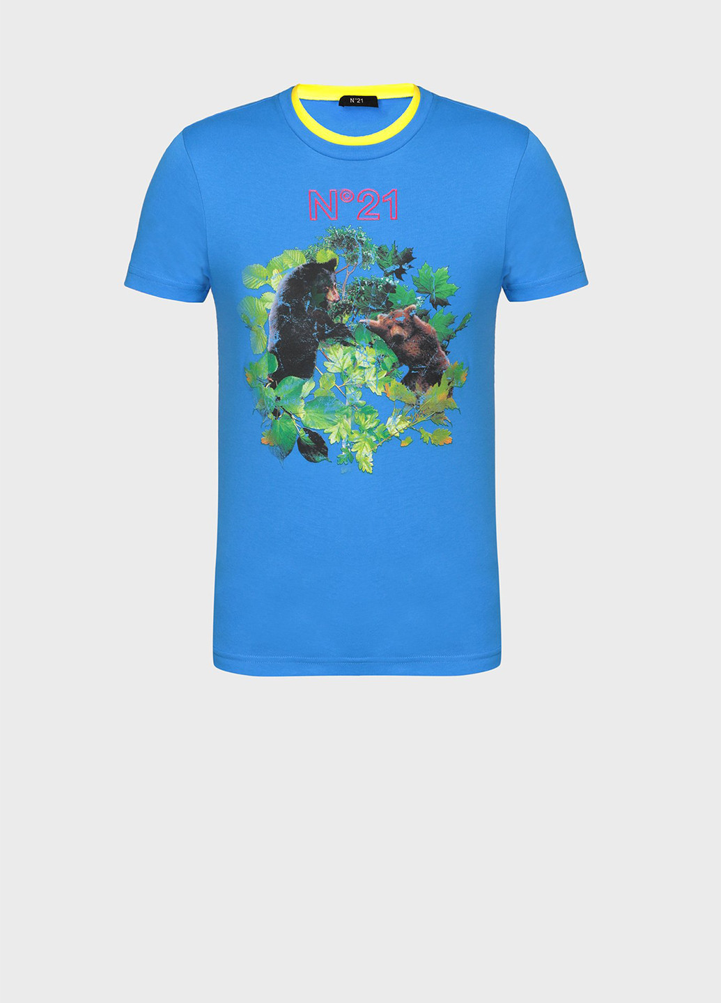Темно-блакитна літня футболка N°21