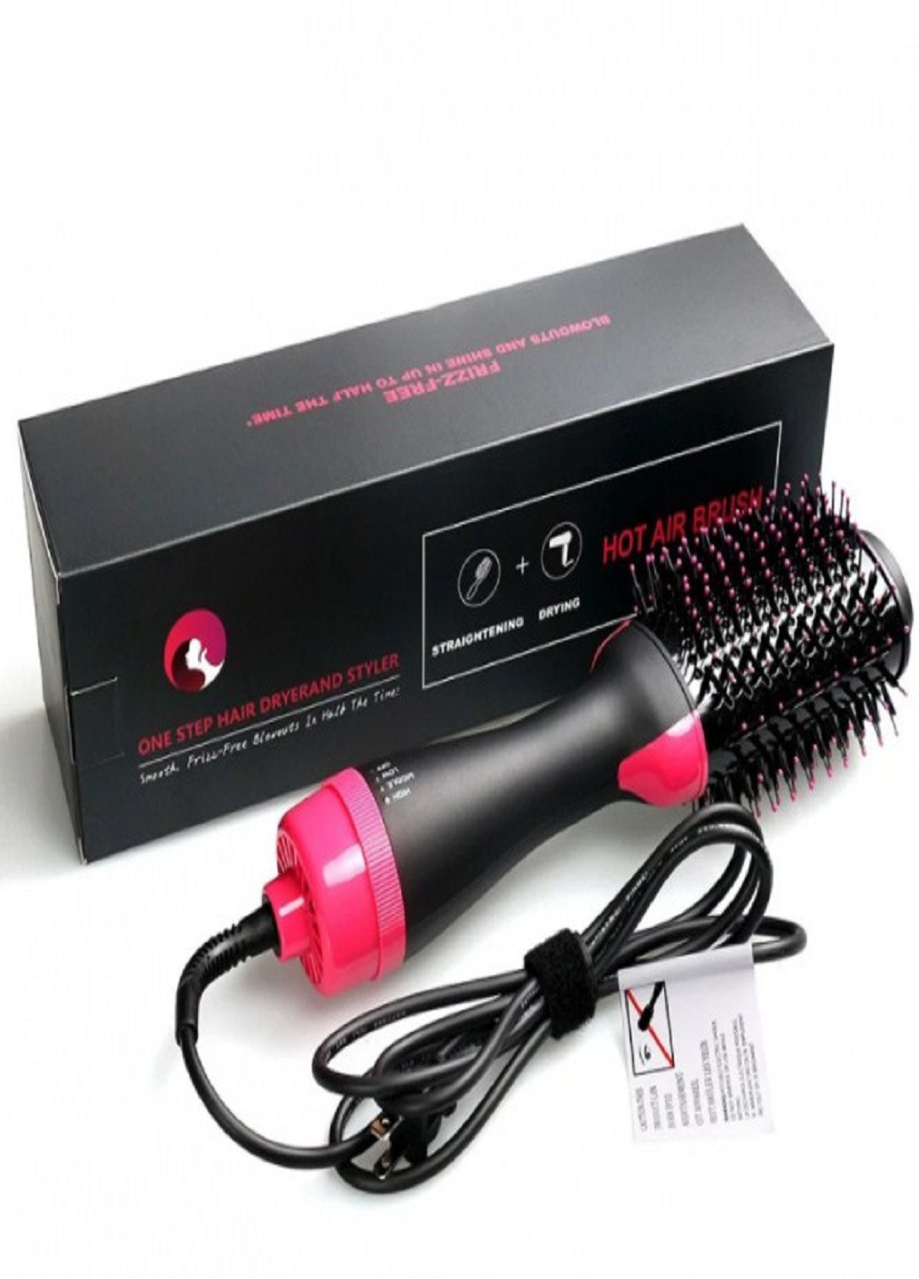 Фен-расческа 3 в 1 стайлер для укладки волос браш One Step Blower Brush 1000 Вт Black No Brand (254110773)