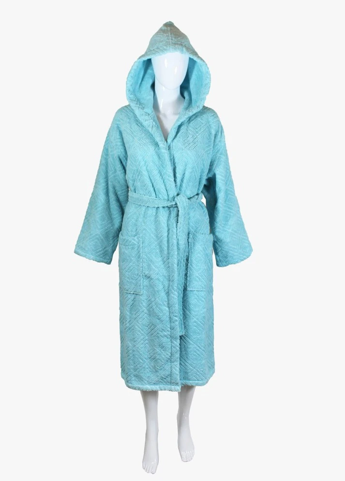 Халат махровий Berlin, блакитний, розмір XL (3800980994231) Bulgaria-Tex плотность - 420 гр/м2 (251459984)