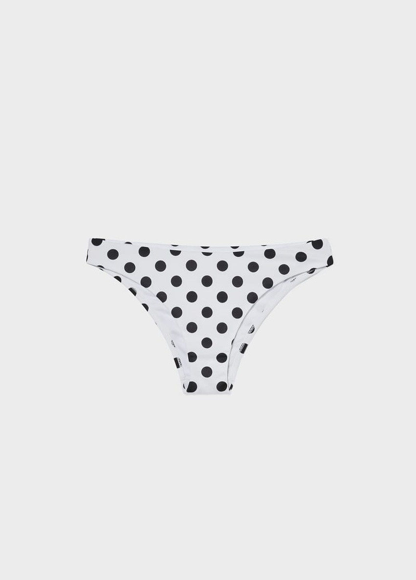 Белые купальные трусики в горошек C&A