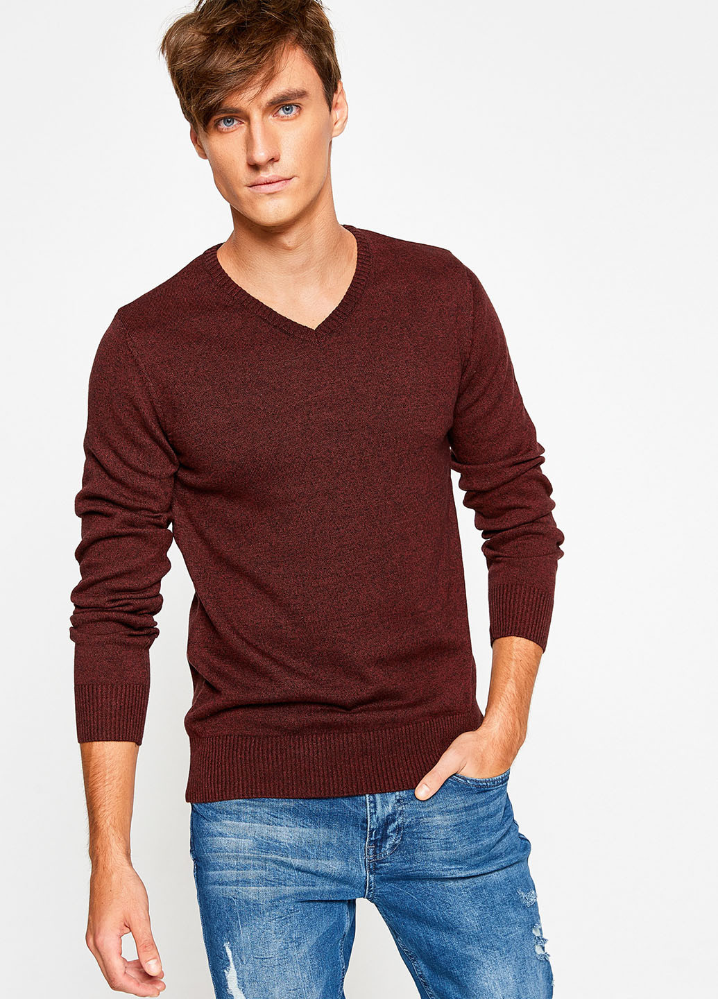 Бордовий демісезонний пуловер пуловер KOTON
