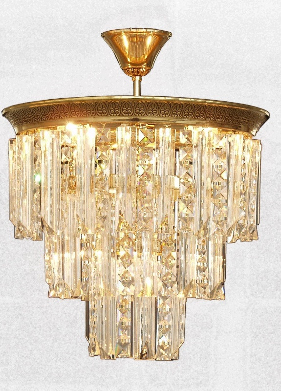 Люстра стельова торт кришталева класична CR-303C/4AO Brille (253887820)