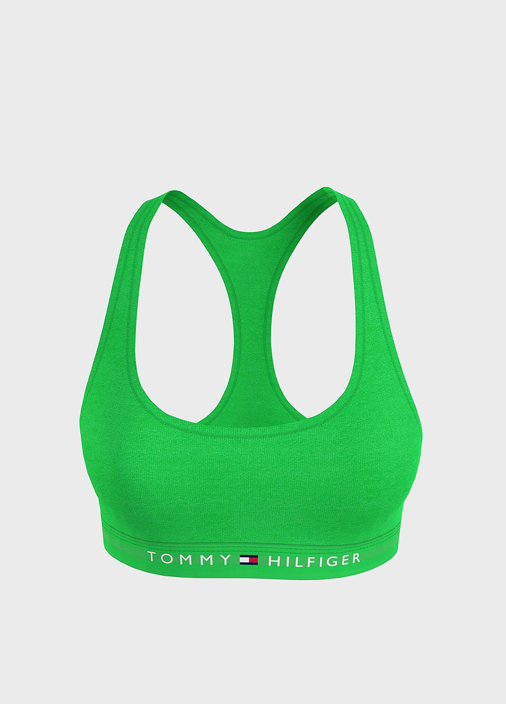 Зелений топ бюстгальтер Tommy Hilfiger без кісточок трикотаж, бавовна