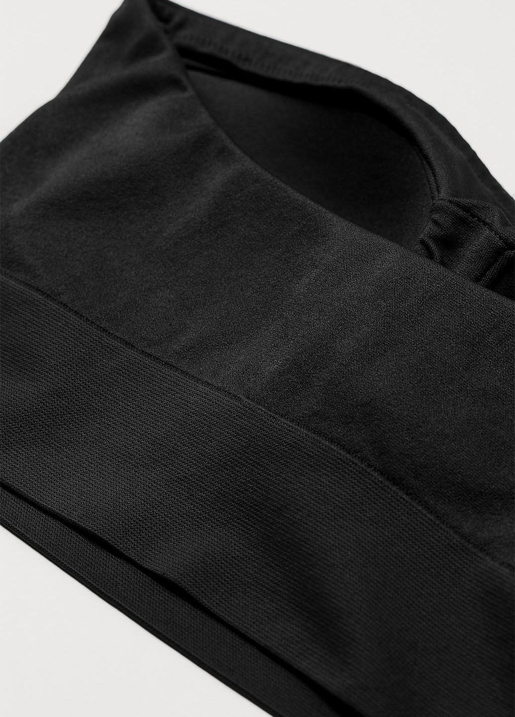 Чёрный топ бюстгальтер H&M без косточек полиамид