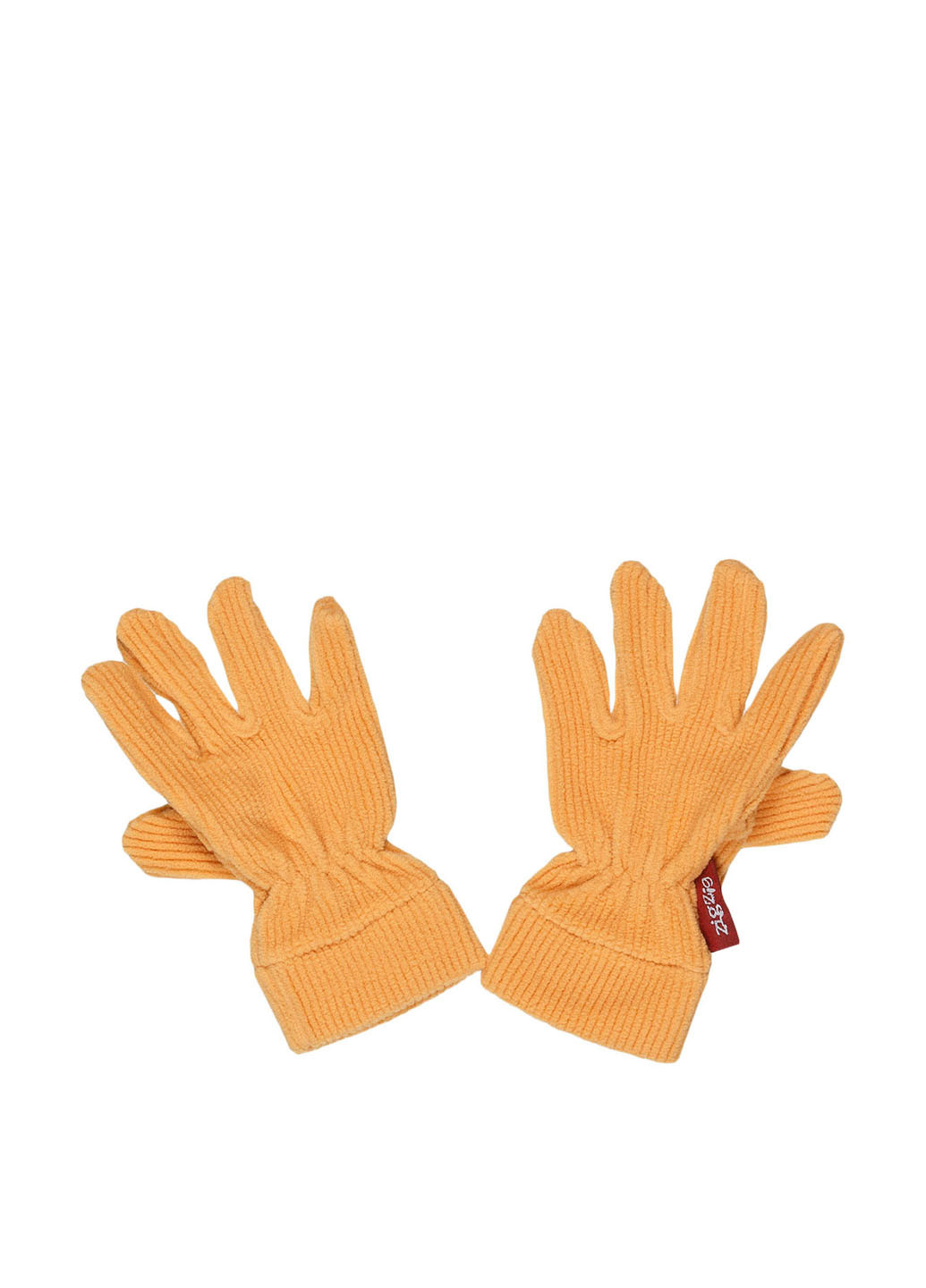 Перчатки Zigzig однотонные жёлтые кэжуалы полиэстер