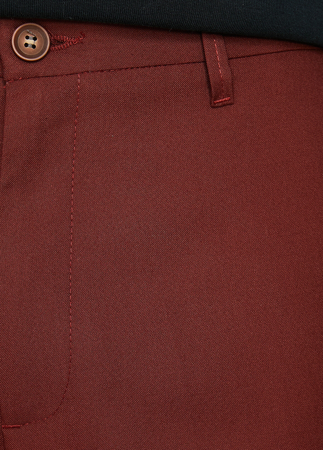 Бордовые кэжуал демисезонные укороченные, зауженные брюки KOTON